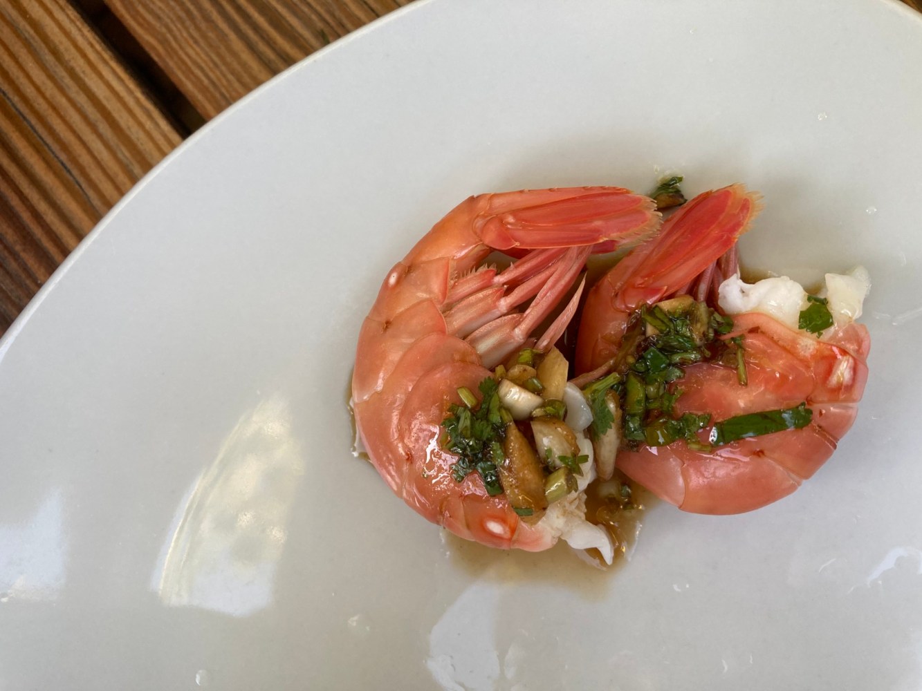 spot prawn dish