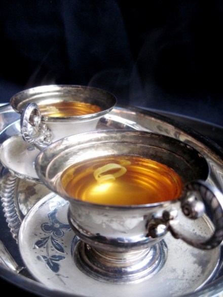 a pot with food in it