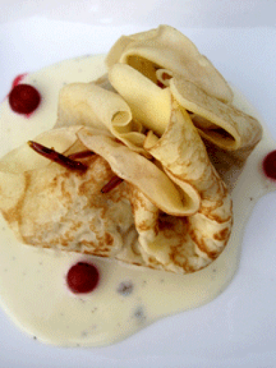 a piece of food on a plate