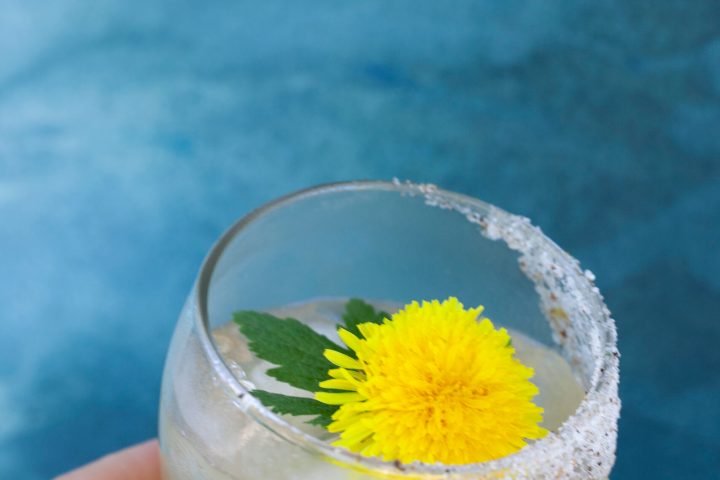 a hand holding a glass of orange juice