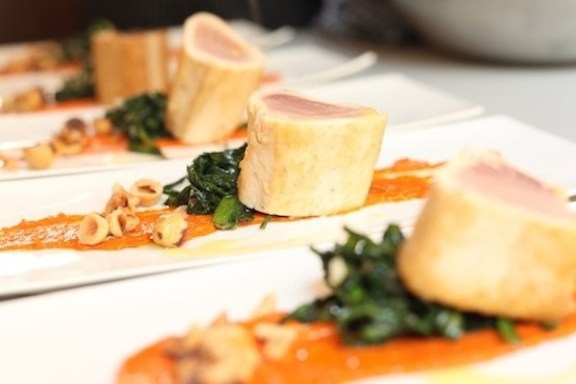 a plate of food on a table