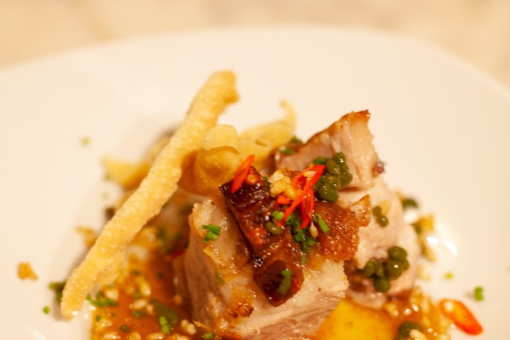 a plate of food with broccoli