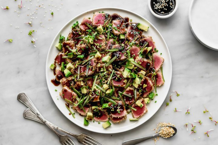 a plate of food on a table