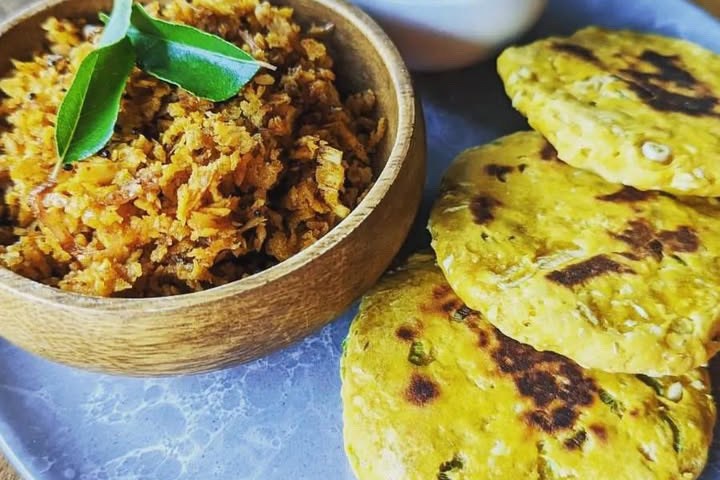 a plate of food on a table