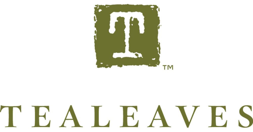 Green logo with a stylized 'T' and 'TEALEAVES' below it.