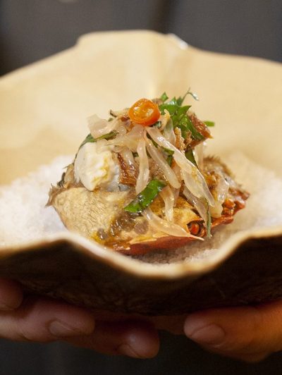 European green crab rice by chef cheryl chang