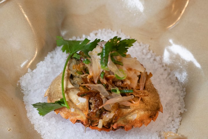 European green crab rice by chef cheryl chang