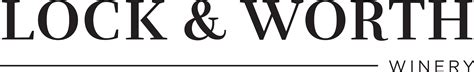 Lock & Worth Winery logo with text in black on a white background.